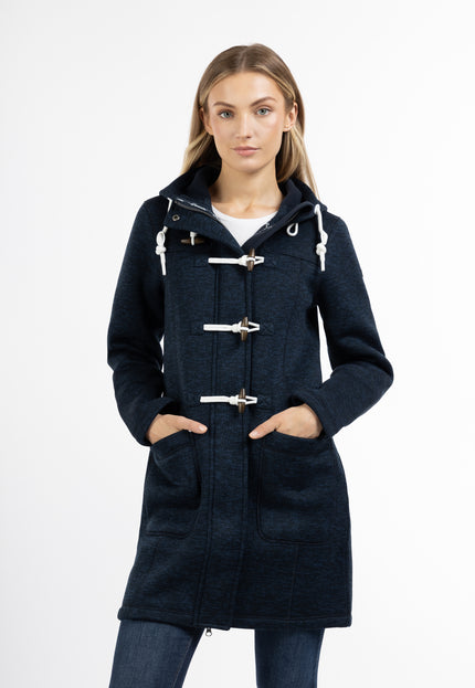 Dreimaster Maritim Damen Strickfleece Dufflecoat