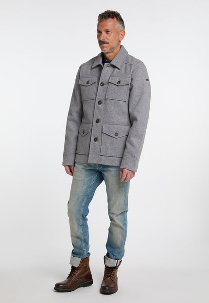 Dreimaster Vintage Men's Transitional Jacket Made From A Wool Blend