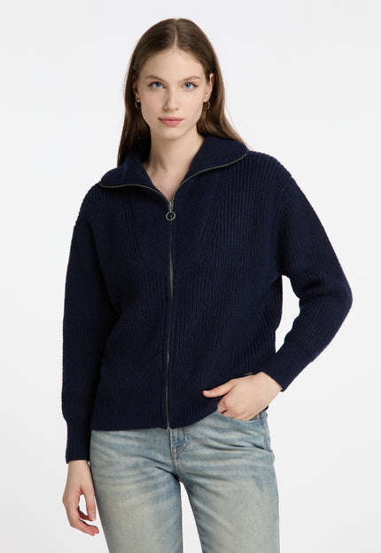 Dreimaster Vintage Damen Cardigan mit Reißverschluss