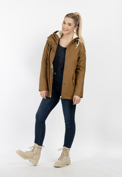 Dreimaster Maritim Damen Regenjacke mit Teddyfutter