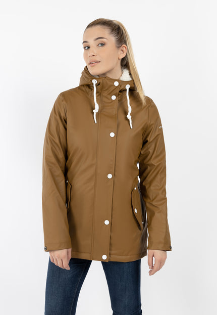 Dreimaster Maritim Damen Regenjacke mit Teddyfutter