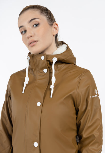 Dreimaster Maritim Damen Regenjacke mit Teddyfutter