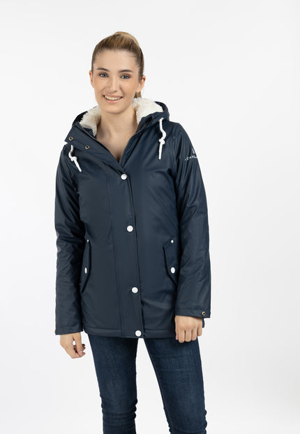 Dreimaster Maritim Damen Regenjacke mit Teddyfutter