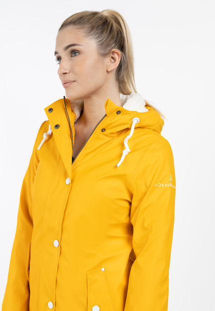 Dreimaster Maritim Damen Regenjacke mit Teddyfutter