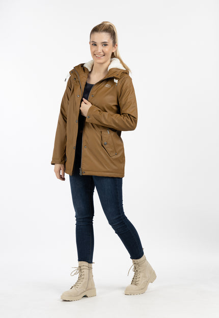 ICEBOUND Damen Regenjacke mit Teddyfutter