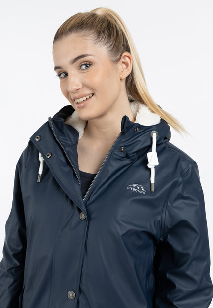 ICEBOUND Damen Regenjacke mit Teddyfutter