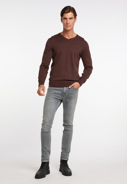 Dreimaster klassik Men's Basic Fine Knit Sweater