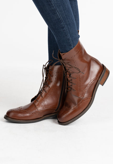 Dreimaster Vintage Women's Lace-Up Ankle Boots