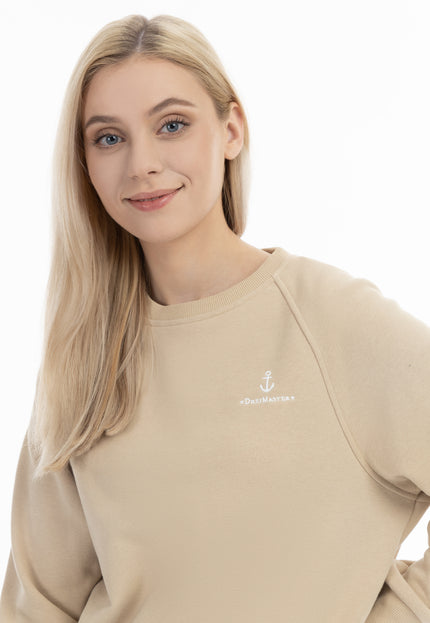 Dreimaster Maritim Damen-Sweatshirt mit Rundhalsausschnitt