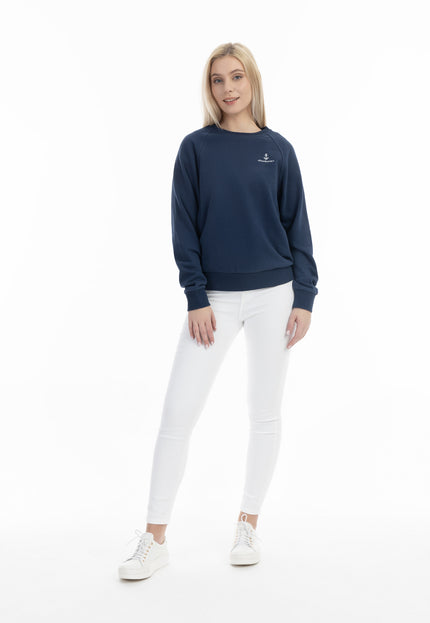 Dreimaster Maritim Damen-Sweatshirt mit Rundhalsausschnitt