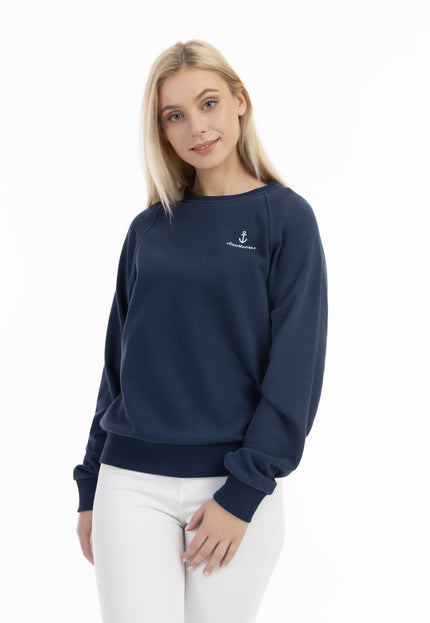 Dreimaster Maritim Damen-Sweatshirt mit Rundhalsausschnitt