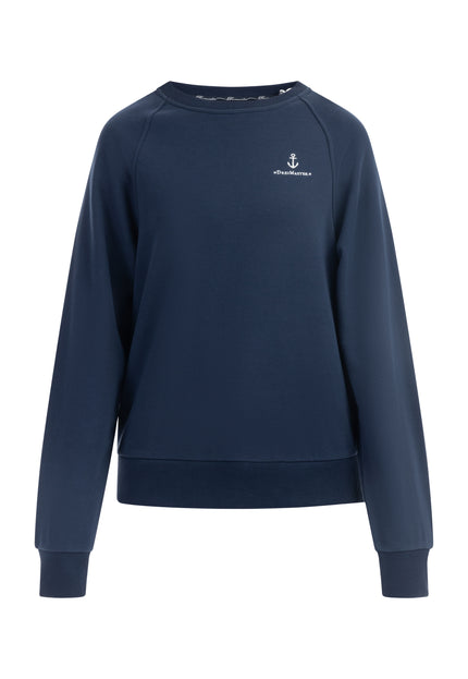 Dreimaster Maritim Damen-Sweatshirt mit Rundhalsausschnitt