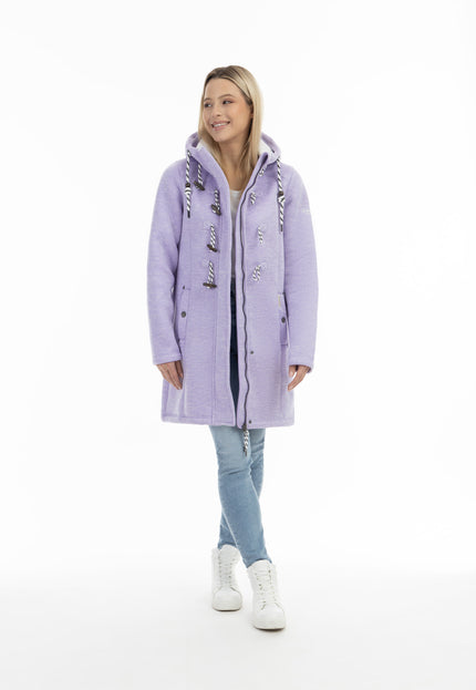 Schmuddelwedda Damen Strickfleece Dufflecoat