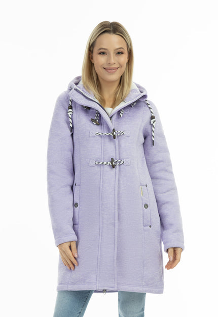 Schmuddelwedda Damen Strickfleece Dufflecoat