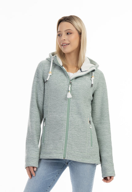 Schmuddelwedda Damen Strickfleecejacke mit Teddyfell