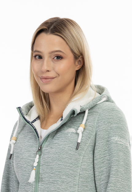 Schmuddelwedda Damen Strickfleecejacke mit Teddyfell