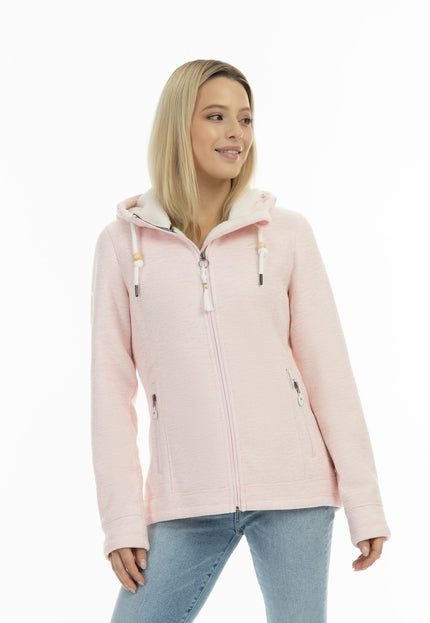 Schmuddelwedda Damen Strickfleecejacke mit Teddyfell