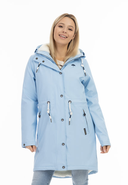 Schmuddelwedda Damen Regenjacke mit Kunstfellfutter