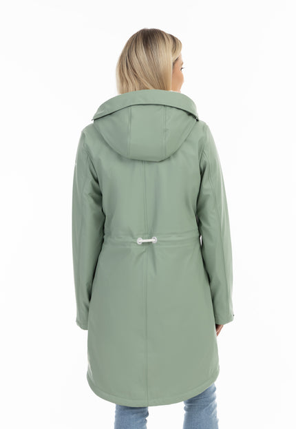 Schmuddelwedda Damen Regenjacke mit Kunstfellfutter