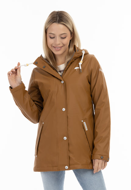 Schmuddelwedda Damen Regenjacke mit Kunstfellfutter