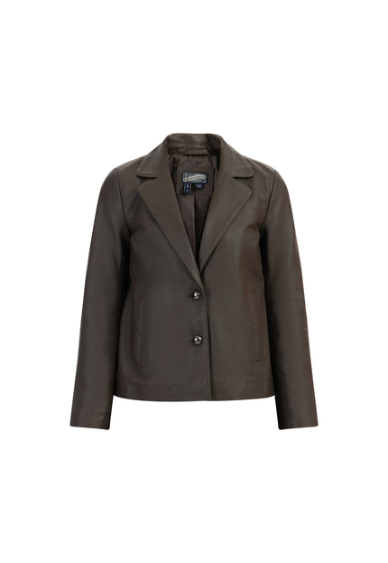 Dreimaster Vintage Damen Lederblazer