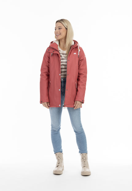 Schmuddelwedda Damen Regenjacke mit Kunstfellfutter