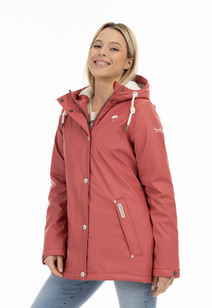 Schmuddelwedda Damen Regenjacke mit Kunstfellfutter