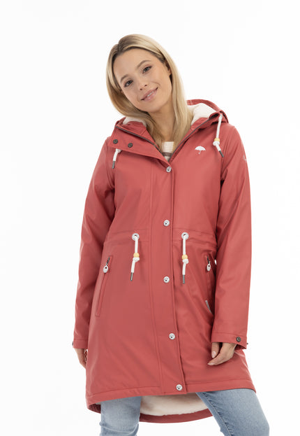 Schmuddelwedda Damen Regenjacke mit Kunstfellfutter