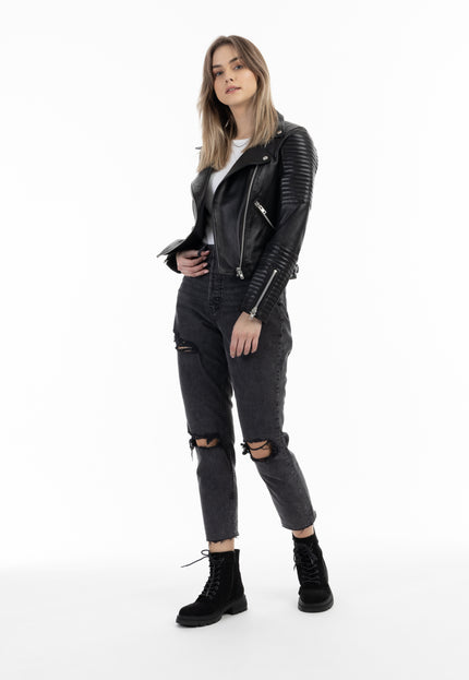 DreiMaster Vintage Women's Leather Biker Jacket