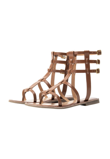 Dreimaster Vintage Damen Ledersandalen