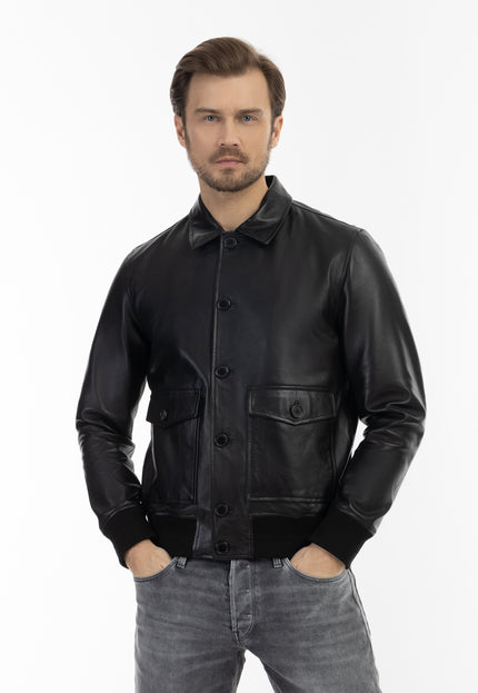 Dreimaster Vintage Herren Lederjacke