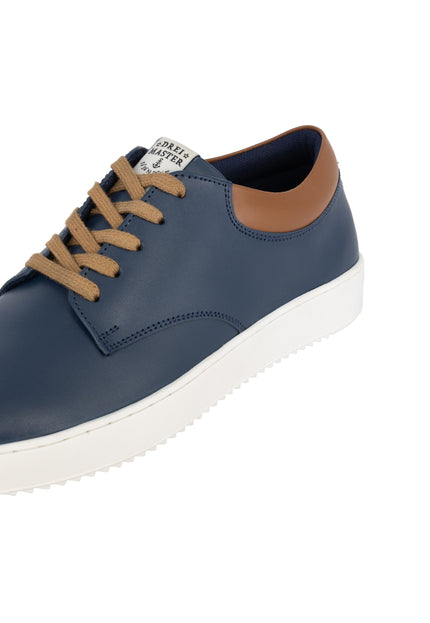 Dreimaster Maritim Herren Ledersneaker