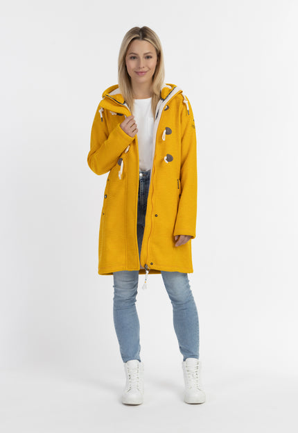 Schmuddelwedda Damen Strickfleece Duffle Coat