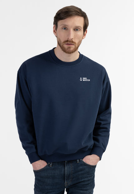 Dreimaster Maritim Herren-Sweatshirt in Übergröße