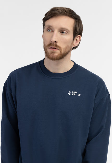 Dreimaster Maritim Herren-Sweatshirt in Übergröße