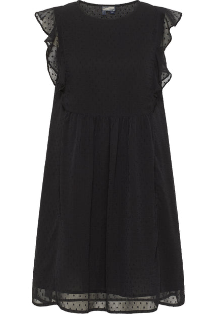 Dreimaster Vintage Damen Midikleid mit Rüschen