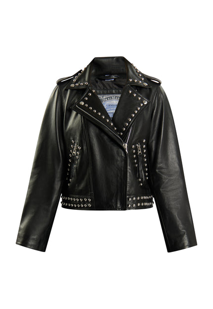 DreiMaster Vintage Women's Leather Biker Jacket