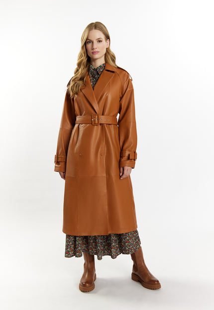 Dreimaster Vintage Women's Leather Trench Coat