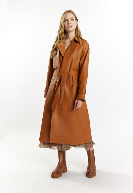 DreiMaster Vintage Women's Leather Trench Coat