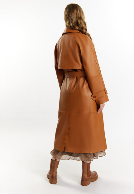 DreiMaster Vintage Women's Leather Trench Coat