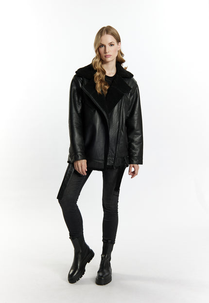 DreiMaster Vintage Women's Leather Biker Jacket