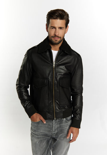 Dreimaster Vintage Herren Lederjacke