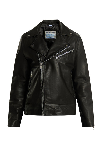 DreiMaster Vintage Men's Leather Biker Jacket