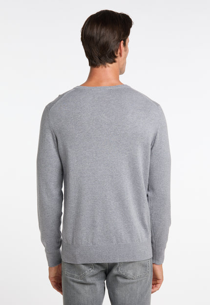 Dreimaster klassik Men's Basic Fine Knit Sweater