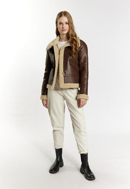 DreiMaster Vintage Women's Shearling Leather Jacket