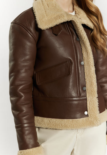 DreiMaster Vintage Women's Shearling Leather Jacket