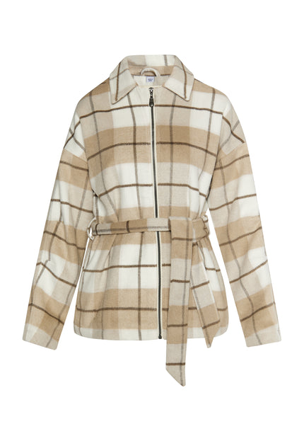 DreiMaster Vintage Women's Transitional Jacket With A Checked Pattern