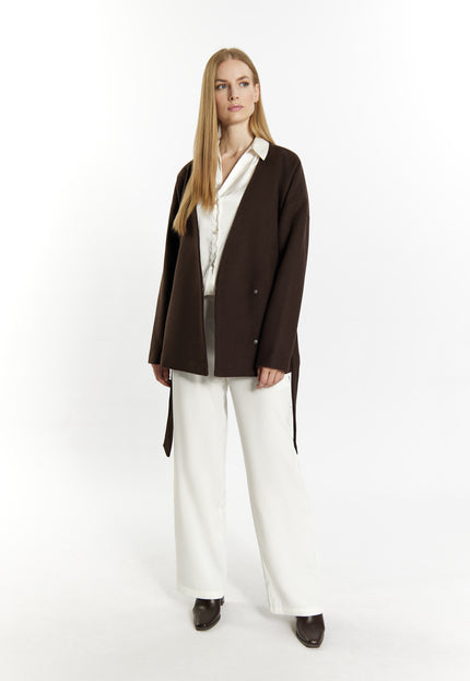 Dreimaster Klassik Women's Transitional Jacket Made From A Wool Blend