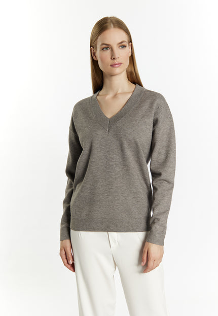 Dreimaster klassischer Damen-Strickpullover