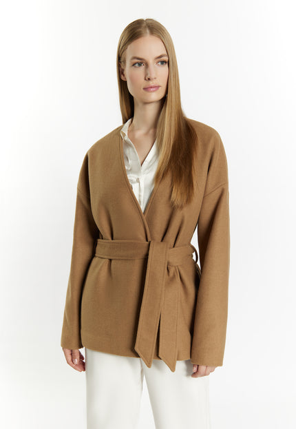 Dreimaster Klassik Women's Transitional Jacket Made From A Wool Blend